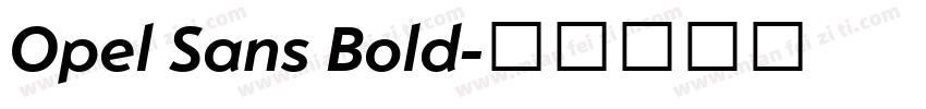Opel Sans Bold字体转换